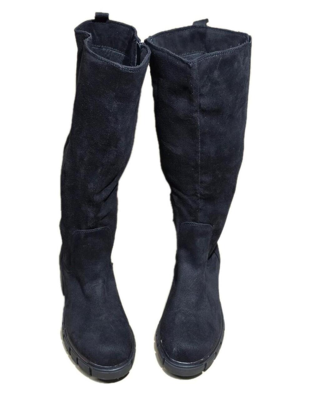 SO Yazmin Black Knee High Boots Womens Size 10 MWC Wide Calf Lug Sole Moto - Picture 2 of 7
